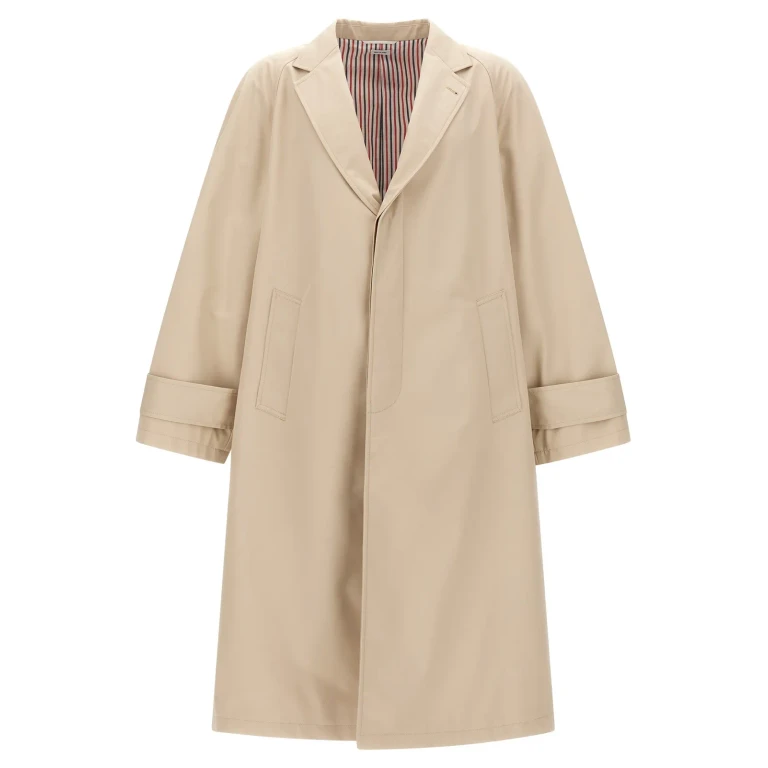 Thom Browne Manteau Court - Blanc