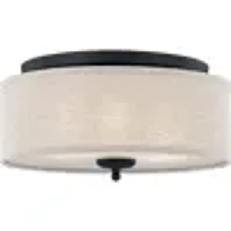 Blanche 3-Light Flush Mount in Matte Black