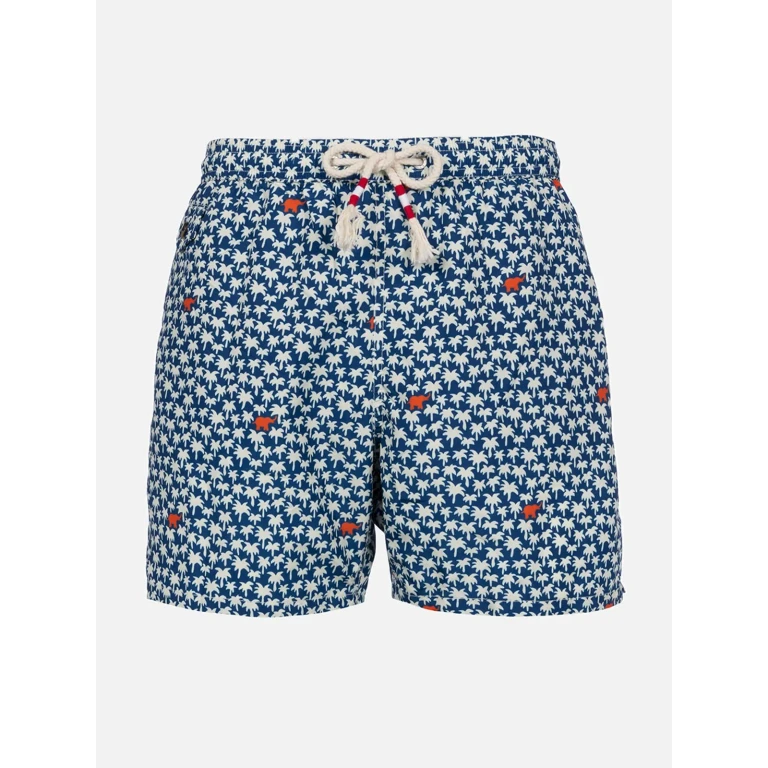 MC2 Saint Barth Lighting Palm Print Swim Shorts