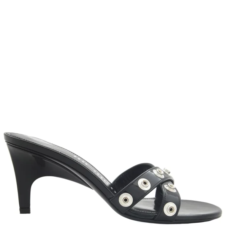 The Attico Black Cosmo Eco-Patent Sandals