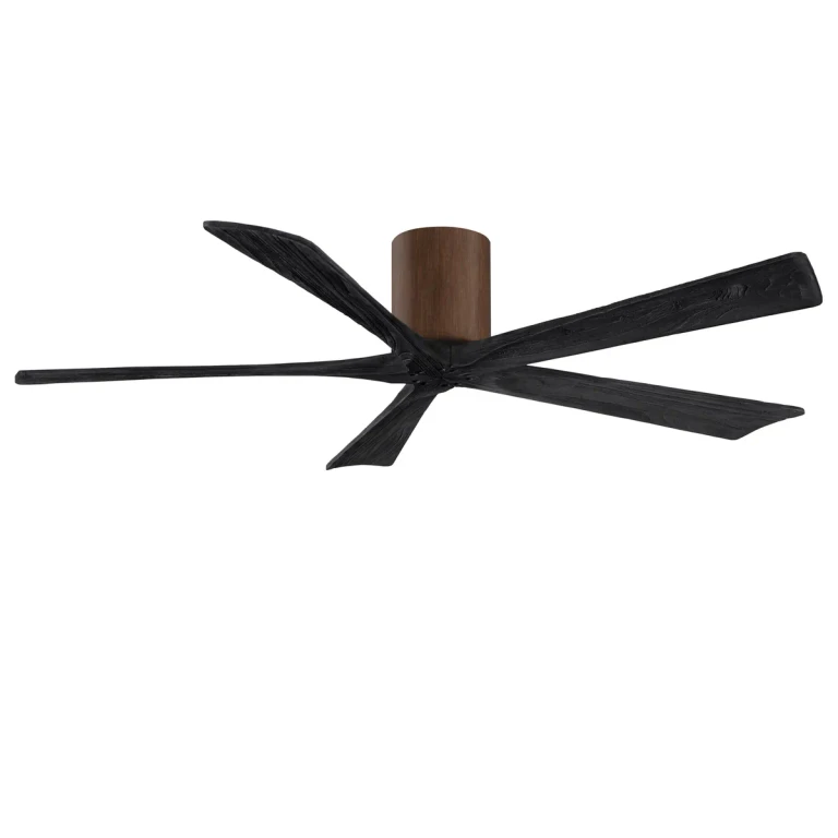 Irene 6-Speed DC 60" Ceiling Fan in Walnut tone with Matte Black blades