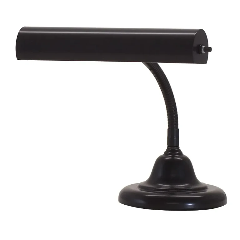 Black One Light Piano Desk Lamp from the Advent Collection