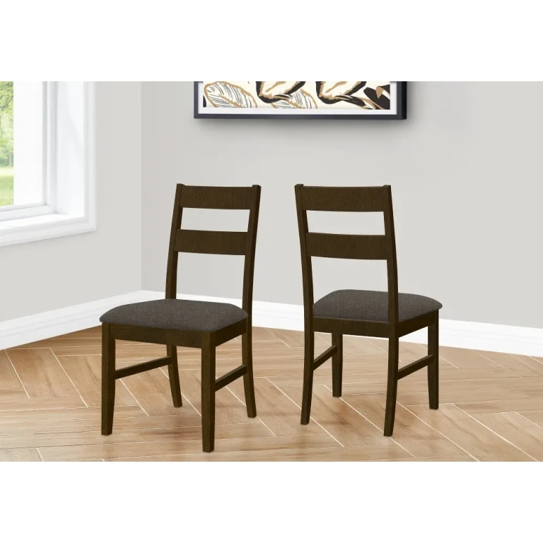 Monarch Brown Solid Wood Dining Chair, Set Of 2