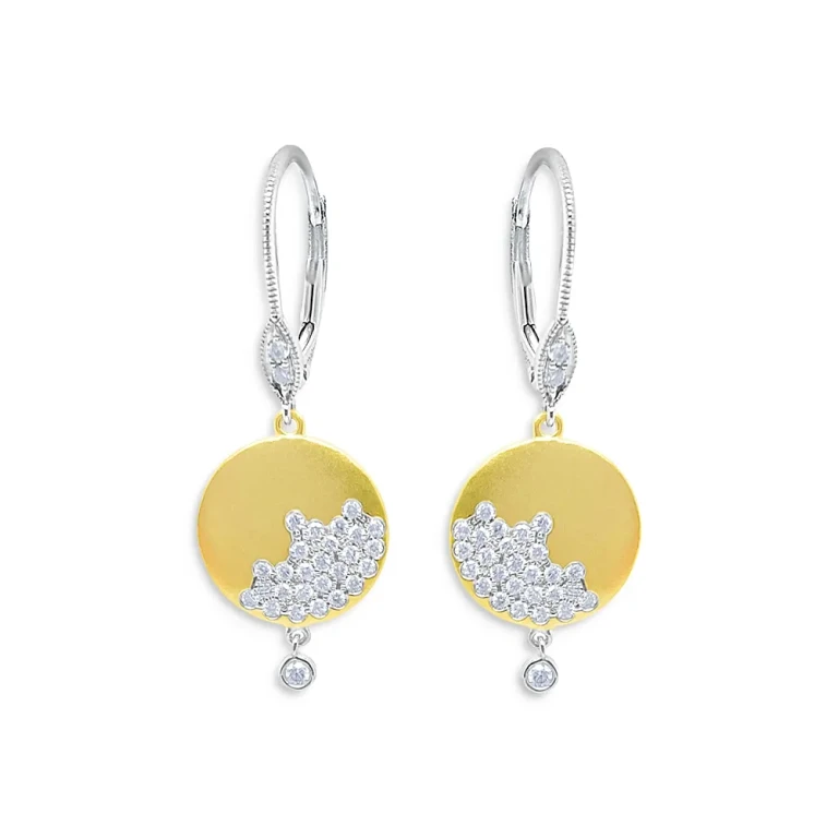 Meira T 14K White & Yellow Gold Diamond Disc Drop Earrings