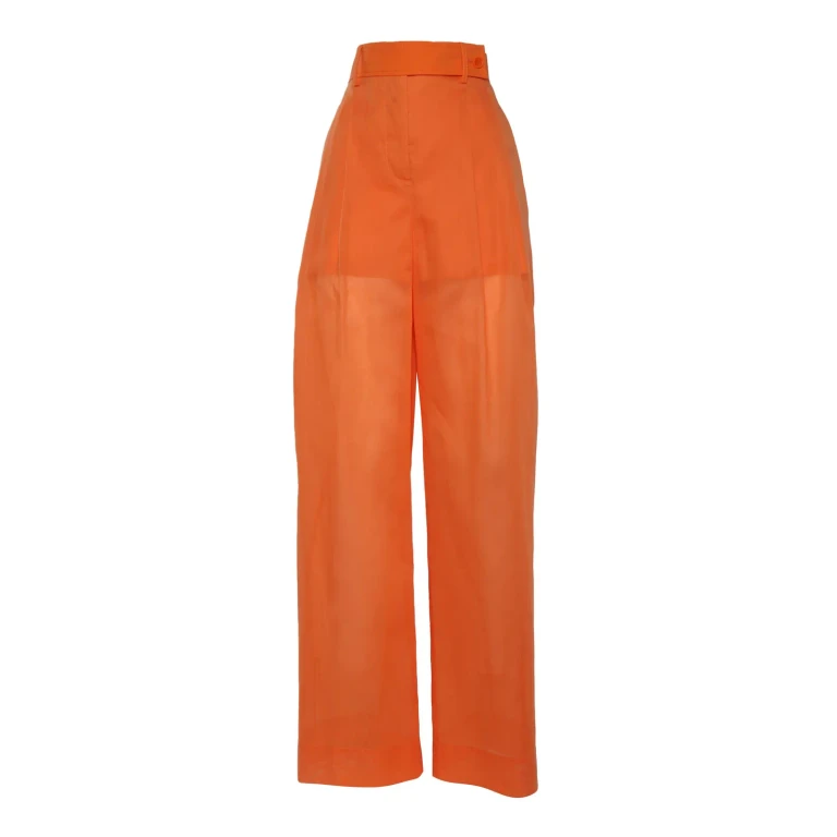 Alberta Ferretti Orange Pants