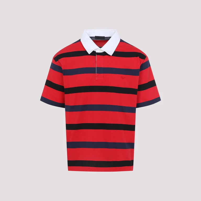 Prada Short Sleeves Polo Red Cotton - Men