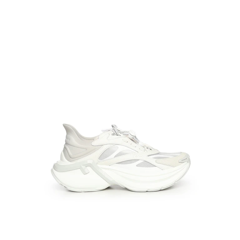 Fendi Sneakers White Calfskin/polyester - Women