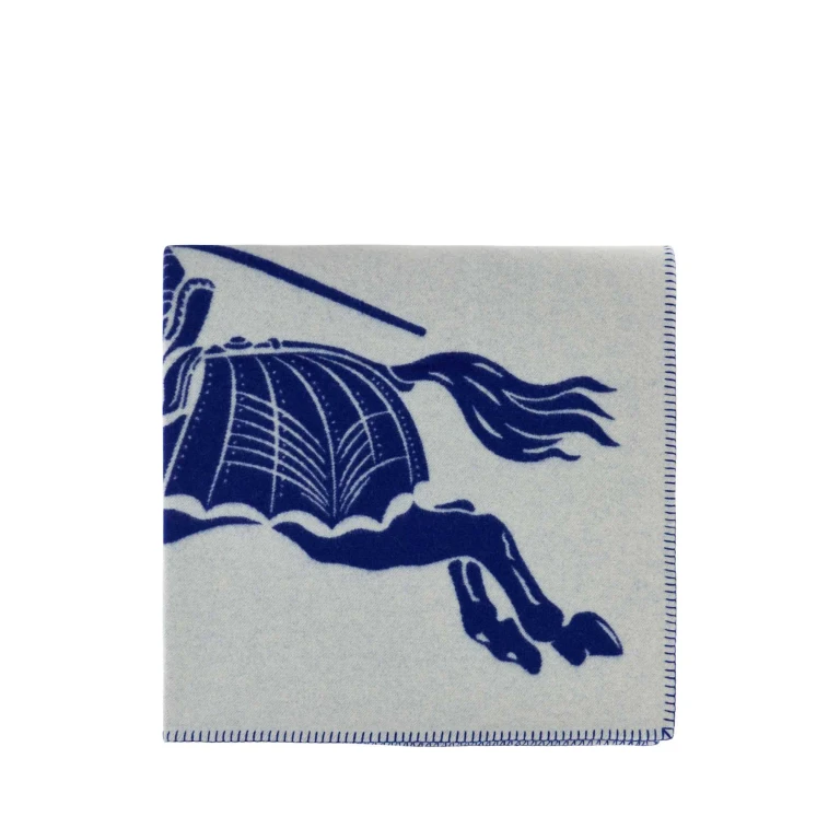 Burberry 浅灰色羊毛毯