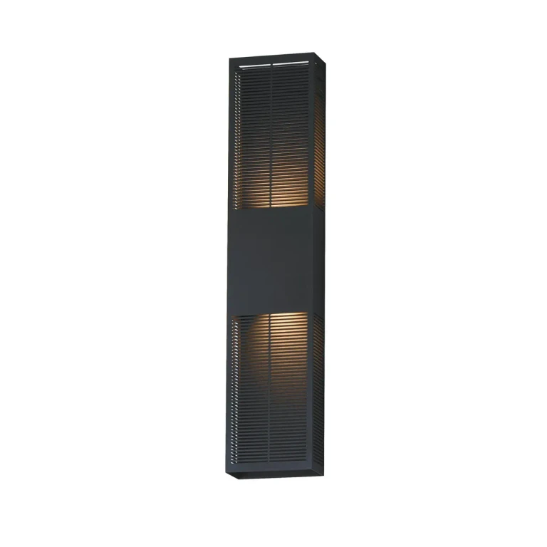 Black LED Outdoor Wall Sconce from the Grate Collection