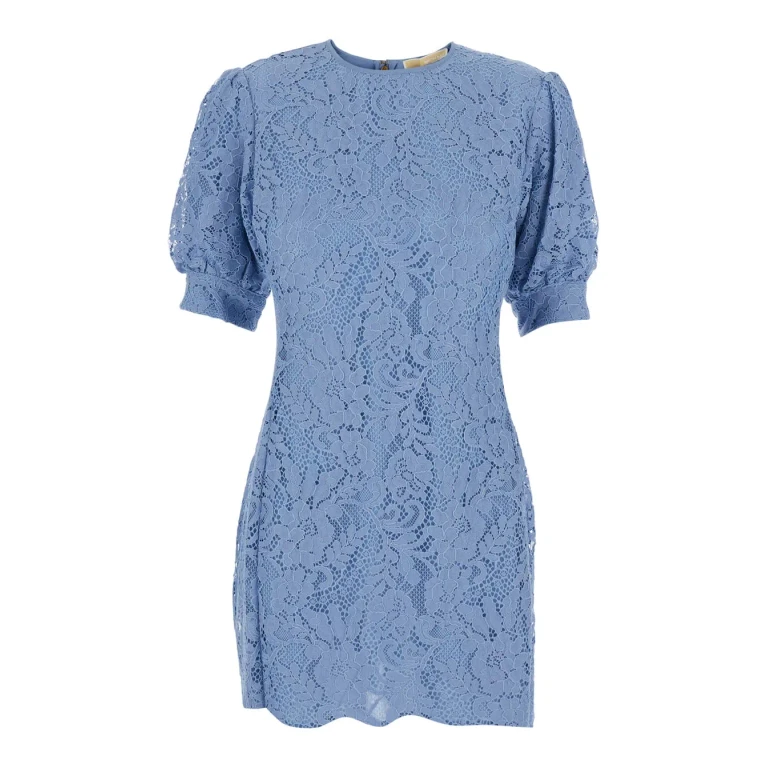 MICHAEL Michael Kors Mini Dress With Lace Design In Blue Cotton Blend For Women