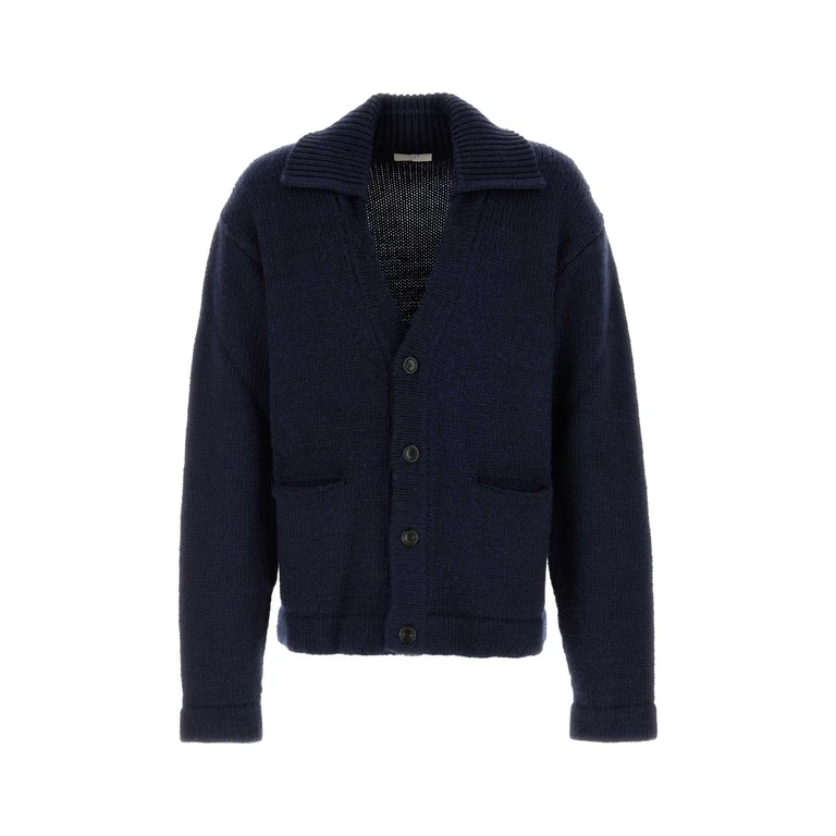 1989 Studio Navy Blue Wool Pocket Cardigan