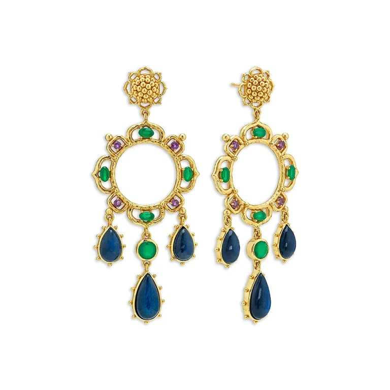 Capucine De Wulf Contessa Belle Nuit Dangle Earrings