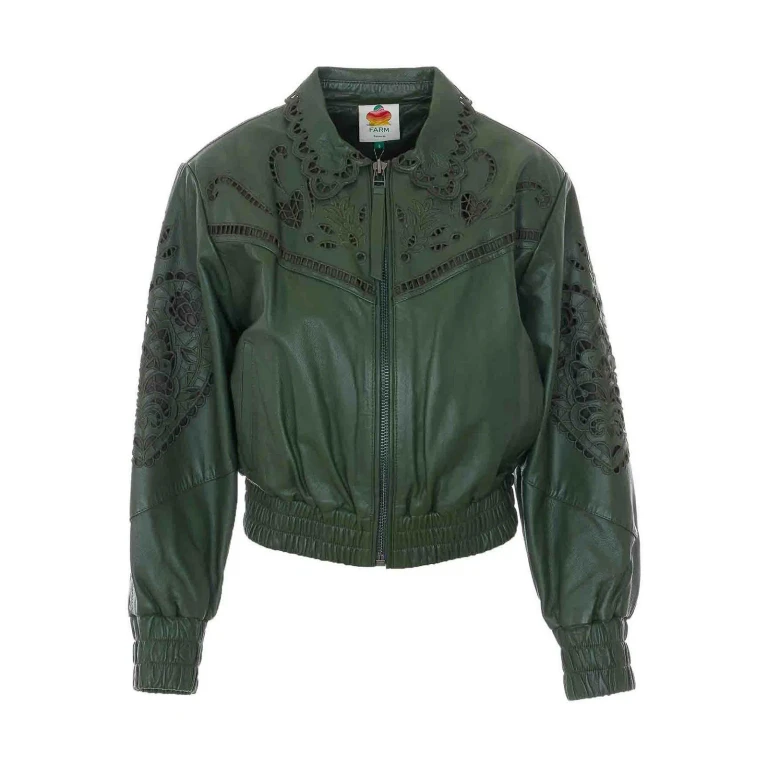 Farm Rio Richelieu Heart Embroidered Jacket