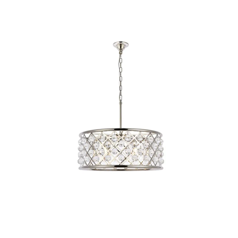 Polished Nickel Six Light Chandelier from the Madison Collection