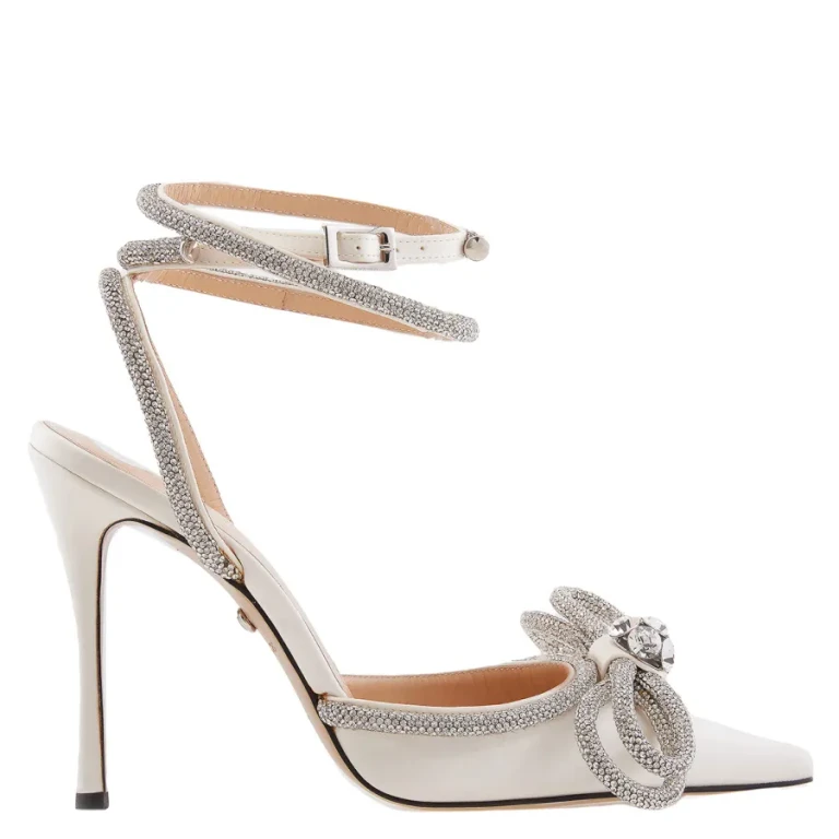 Mach & Mach Adjustable Ankle Strap Satin Pumps, Brand Size 36 (US Size 6)