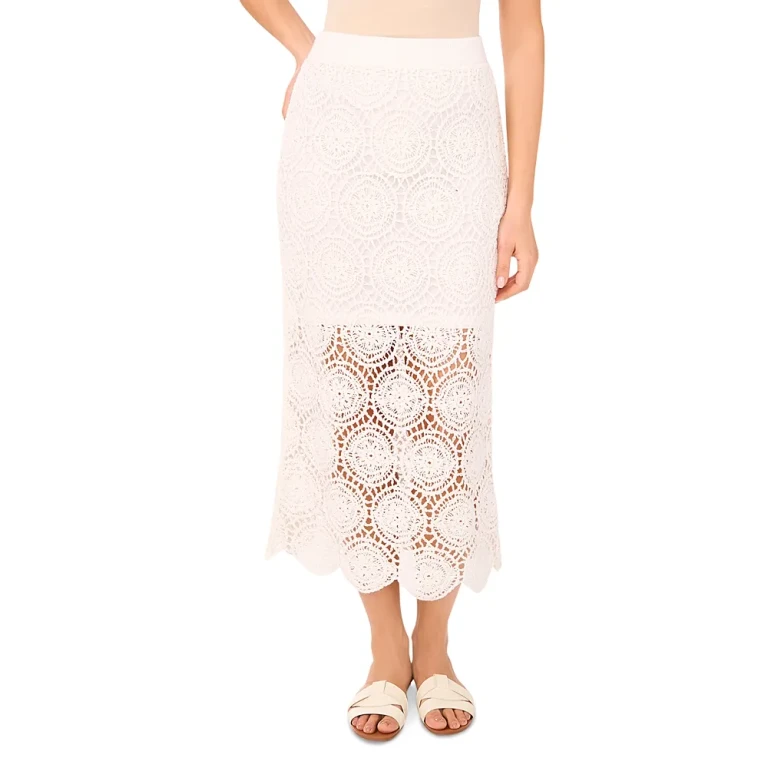 1.state Crochet Midi Skirt