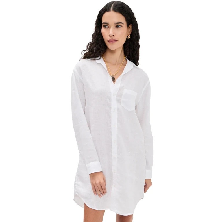 Frank & Eileen Classic Shirtdress White S