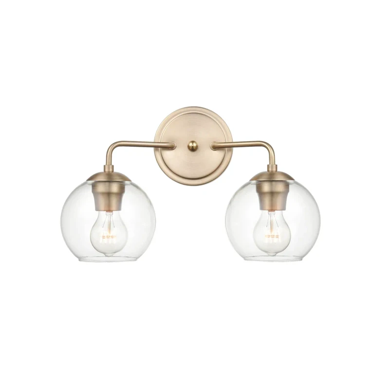 Millennium 2-Light Bathroom Vanity Light in Modern Gold