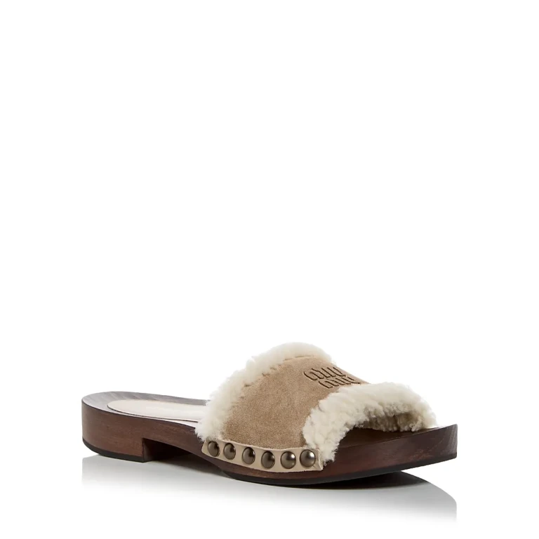 Miu Miu Women's Shearling Clogs