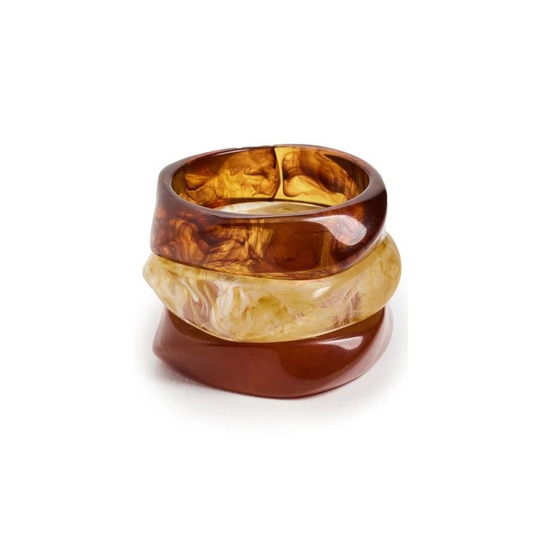 Luv Aj The Formentera Bangle Set Tortoise One Size