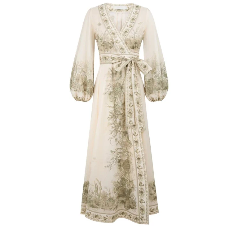 Zimmermann Robe Au Genou - Marron Clair