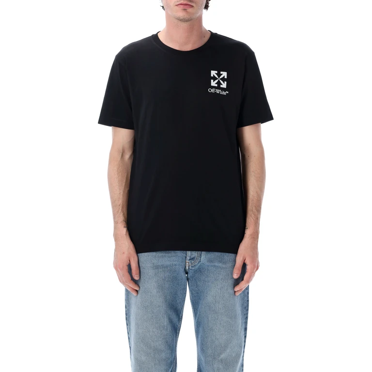 Off-White Small Arrow Cotton T-Shirt Black Tshirt - Men