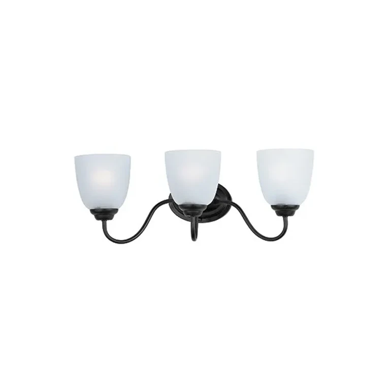 Black Three Light Bath Vanity from the Stefan Collection