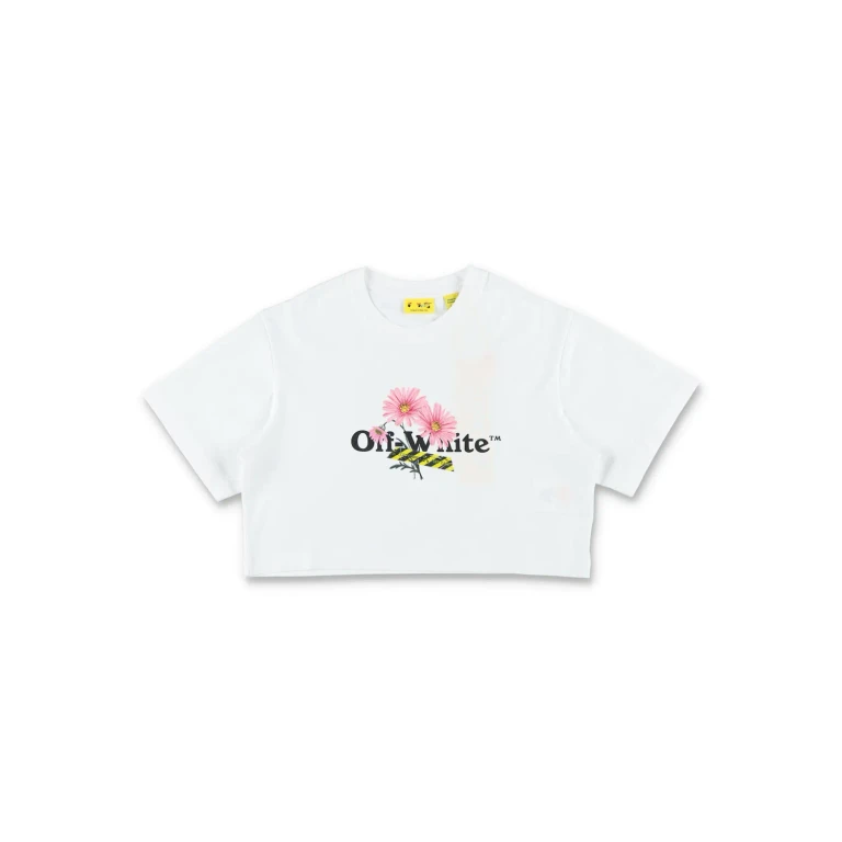 Off-White Daisy Logo Crop Tee