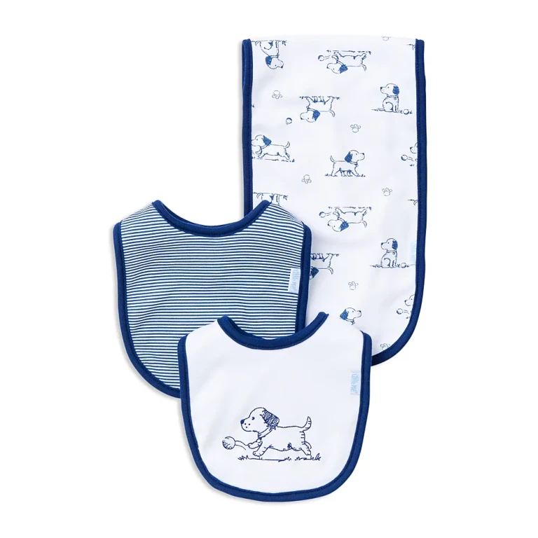 Little Me Infant Boys' Puppy Bib & Burp Cloth Set - Baby