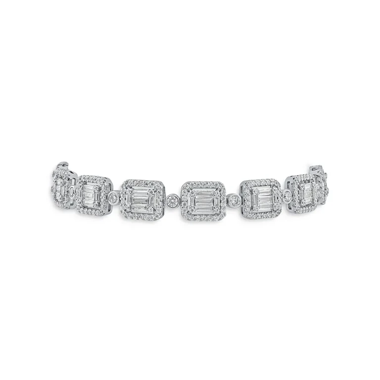 Cz By Kenneth Jay Lane Baguette & Pave Deco Bracelet