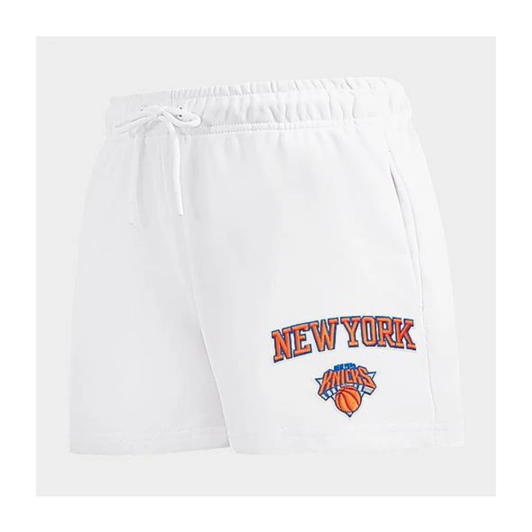 Pro Standard Women's New York Knicks NBA Classic Fleece Shorts in White Size: XS