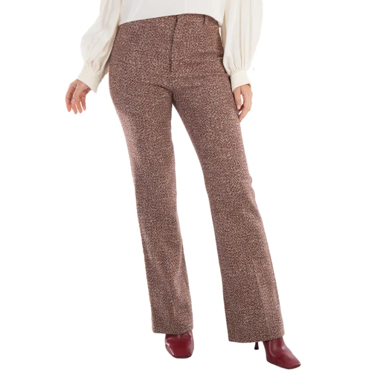Chloe Ladies Multicolor Boucle Flared Trousers