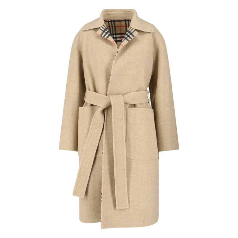 Burberry Manteau Au Genou - Check