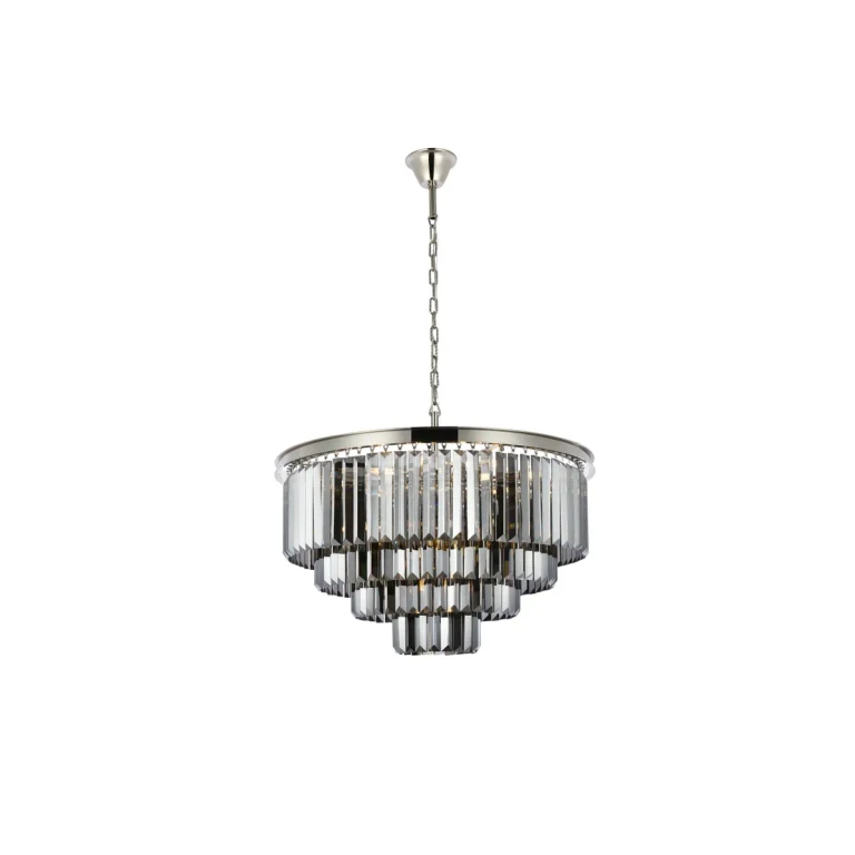 Polished Nickel 17 Light Chandelier from the Sydney Collection