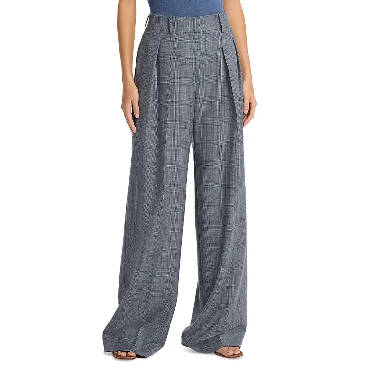 Michael Michael Kors Glen Plaid Wool & Silk Pants