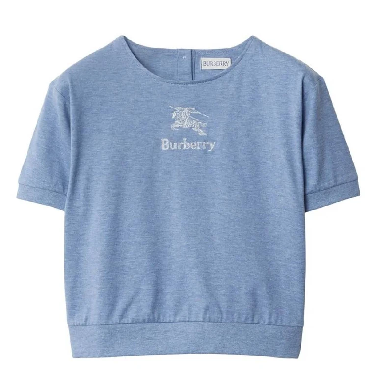 Burberry Girls Embroidered Logo Short Sleeve T-Shirt