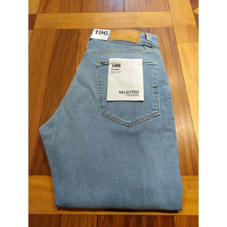 Selected Slh196-straight 6403 Blue Cotton Jean - Men