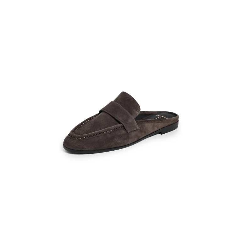 Black Suede Studio Gabby Loafers Hot Fudge Suede 37