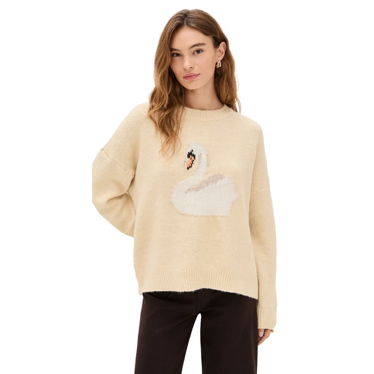 Bailey Rose Swan Sweater Buttermilk M