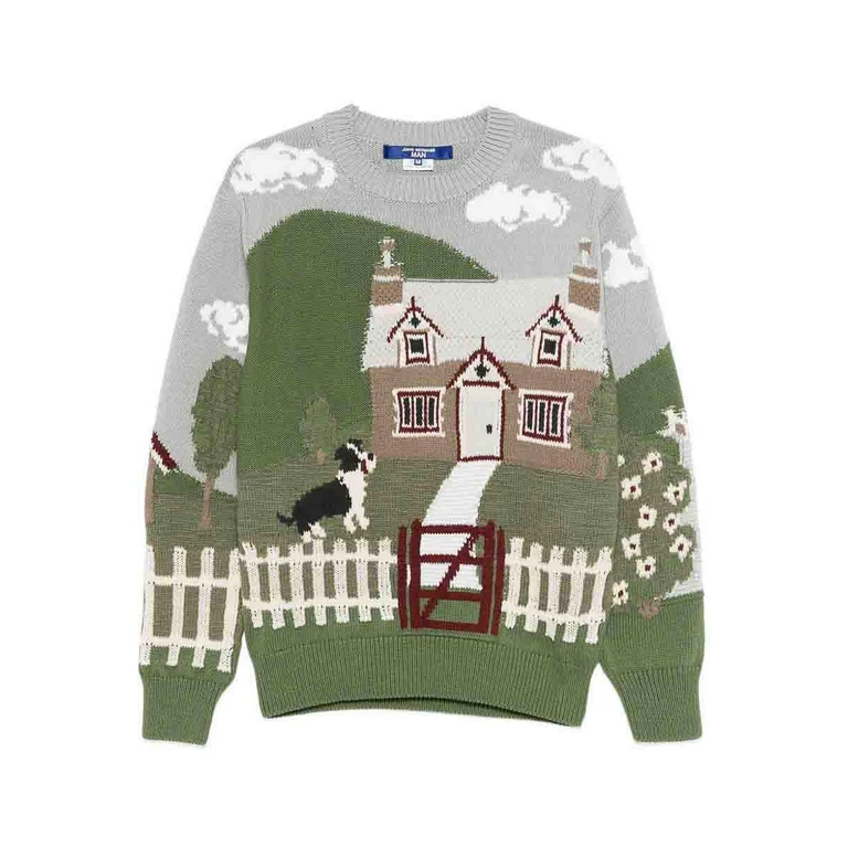 Junya Watanabe Embroidered Print Knitwear