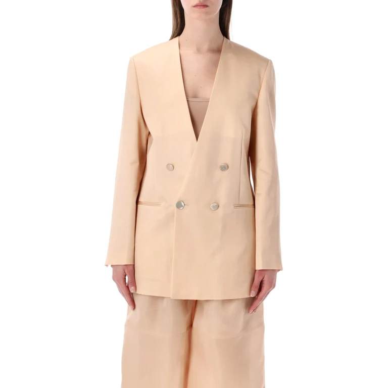Alberta Ferretti Double-breasted Silk Organza Jacket