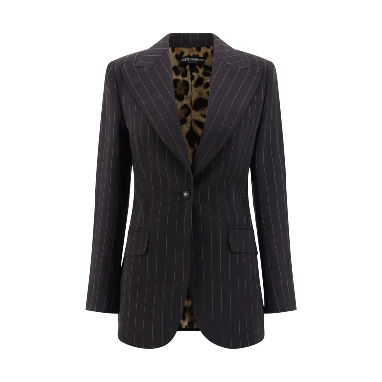 Blazer de lana con rayas diplomáticas Dolce & Gabbana