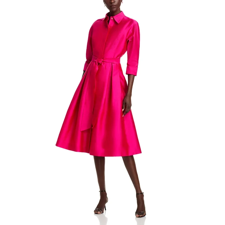 Teri Jon by Rickie Freeman Taffeta Shirt Dress