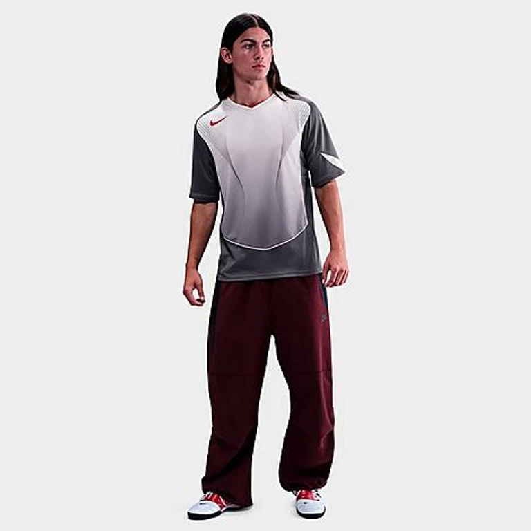 Nike Men's Total 90 Dri-FIT Soccer Jersey in Light Graphite/Sail/Gym Red Size: XS
