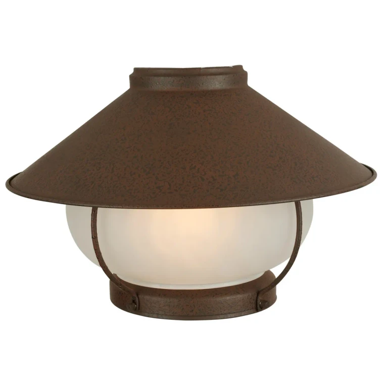 Rustic Iron LED Fan Light Kit from the Outdoor Bowl Light Kit Collection