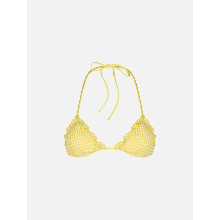 MC2 Saint Barth Sagittarius Striped Seersucker Triangle Bikini Top