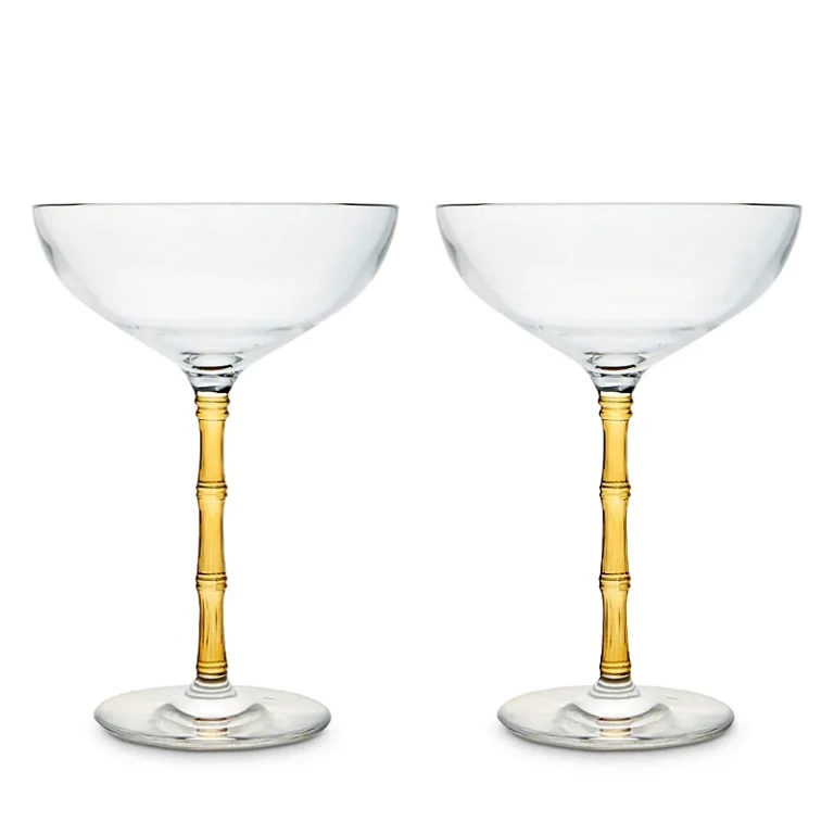 La DoubleJ Bamboo Coupe Glass, Set of 2