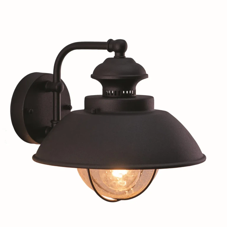 Textured Black One Light Outdoor Wall Mount from the Harwich Collection