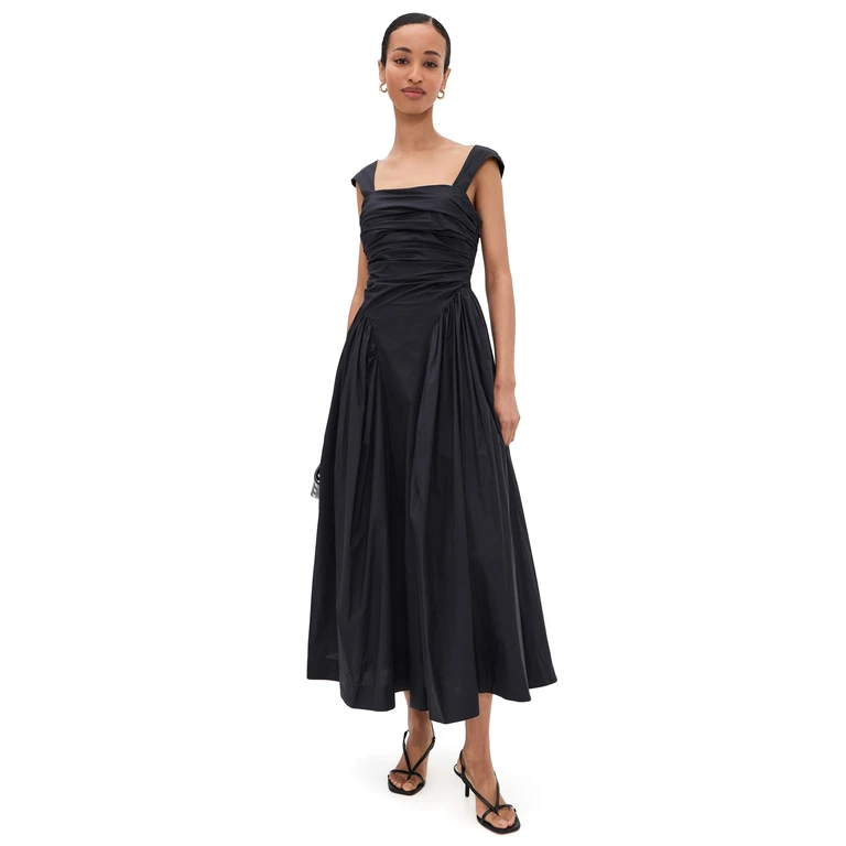 AMUR Galilea Ruched Dress Black 4