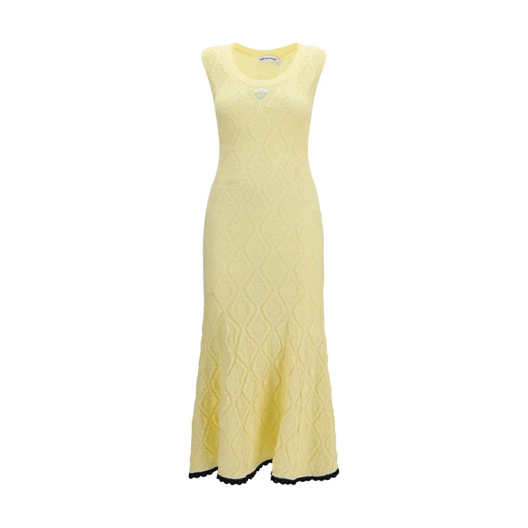 Knit Midi Dress (SS26197MYYELLOW)